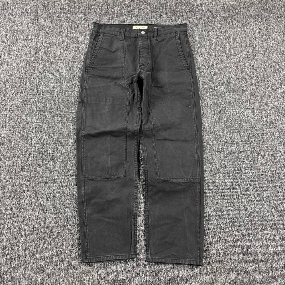 Grunge Double Knee Carpenter Madewell Relaxed Workwear Pants Black Size 30